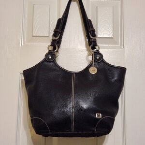 🎉The Sak Black Pebbled Leather Tote Bag Purse